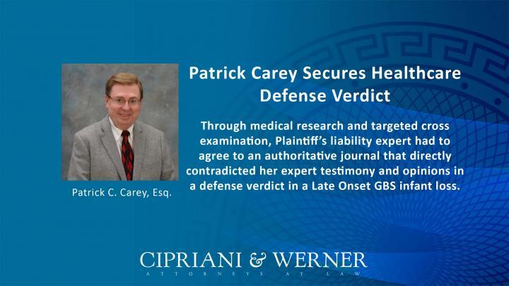 Patrick Carey Secures Defense Verdict