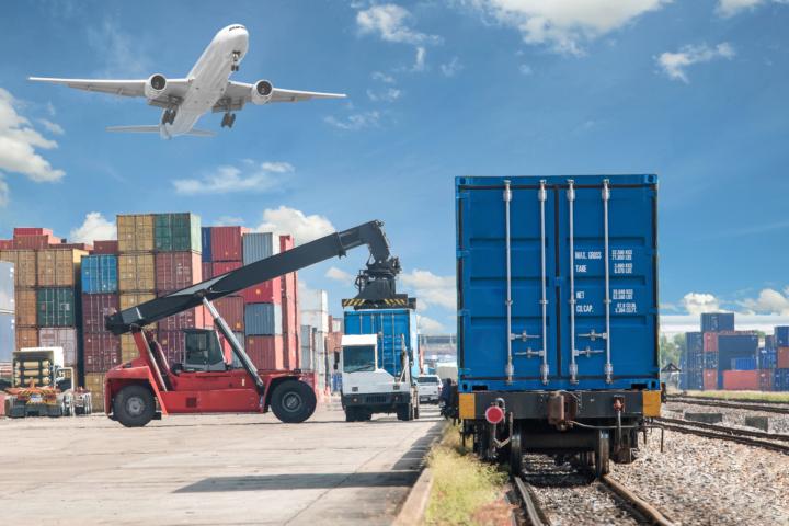 transportation train plane and truck